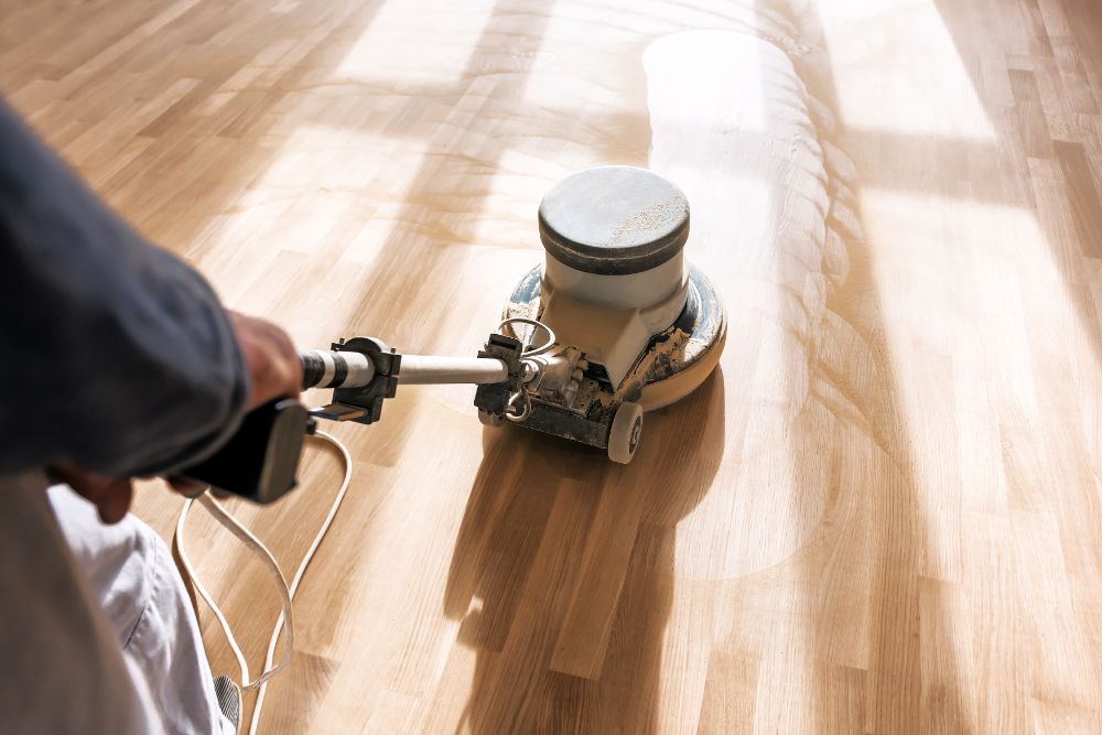 Professional floor polishing